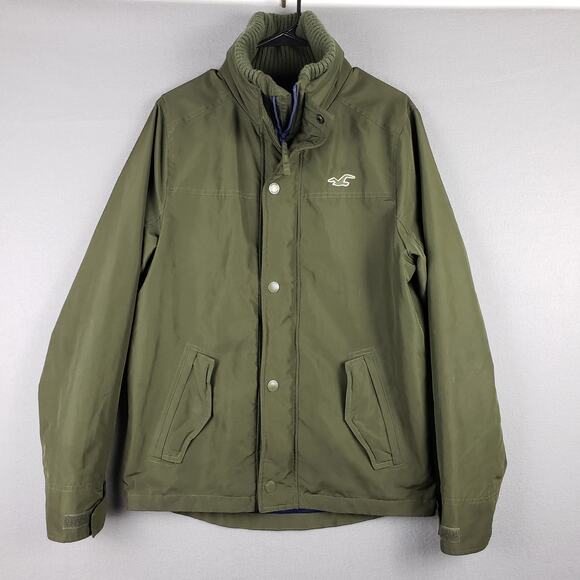 Y2K Hollister Men's Size M All Weather Jacket Olive Green Utility Gorpcore - Picture 1 of 12